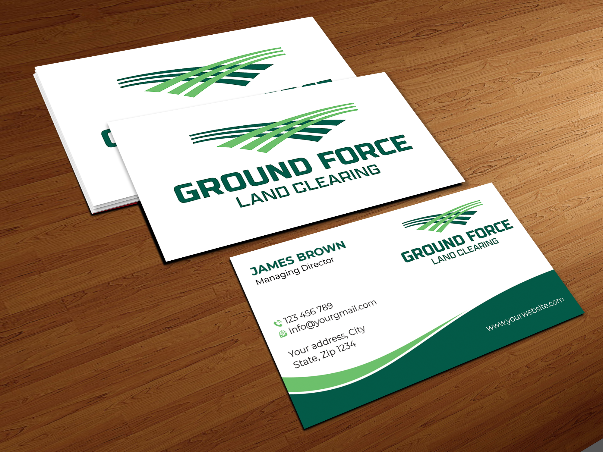 Business Card Design by Expert Bappy for Ground Force Land Clearing | Design #34356794