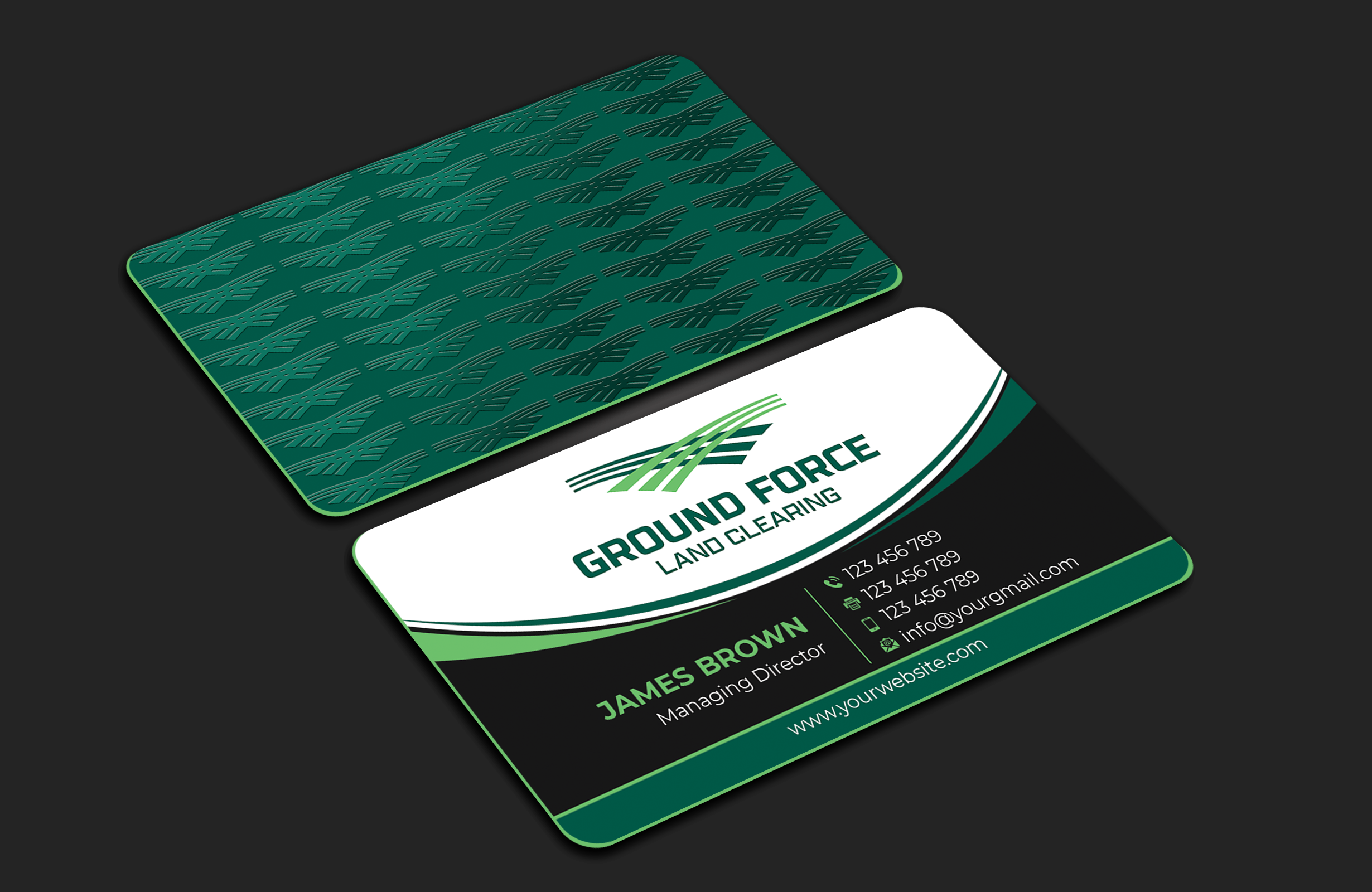 Business Card Design by Expert Bappy for Ground Force Land Clearing | Design #34357461