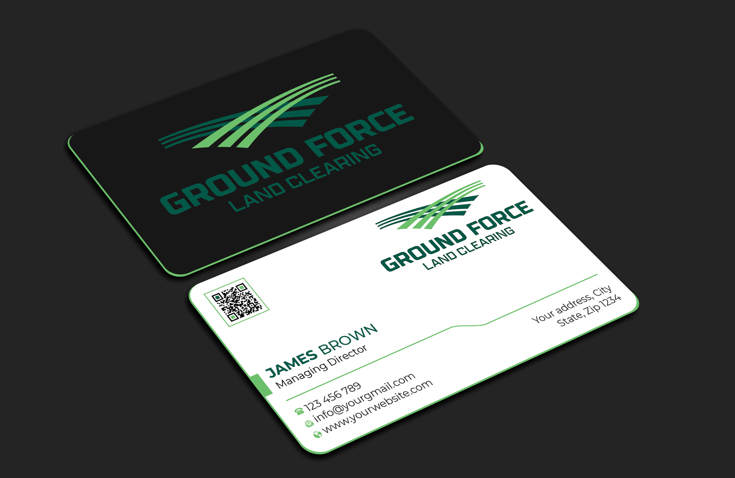 Business Card Design by Expert Bappy for Ground Force Land Clearing | Design #34357574