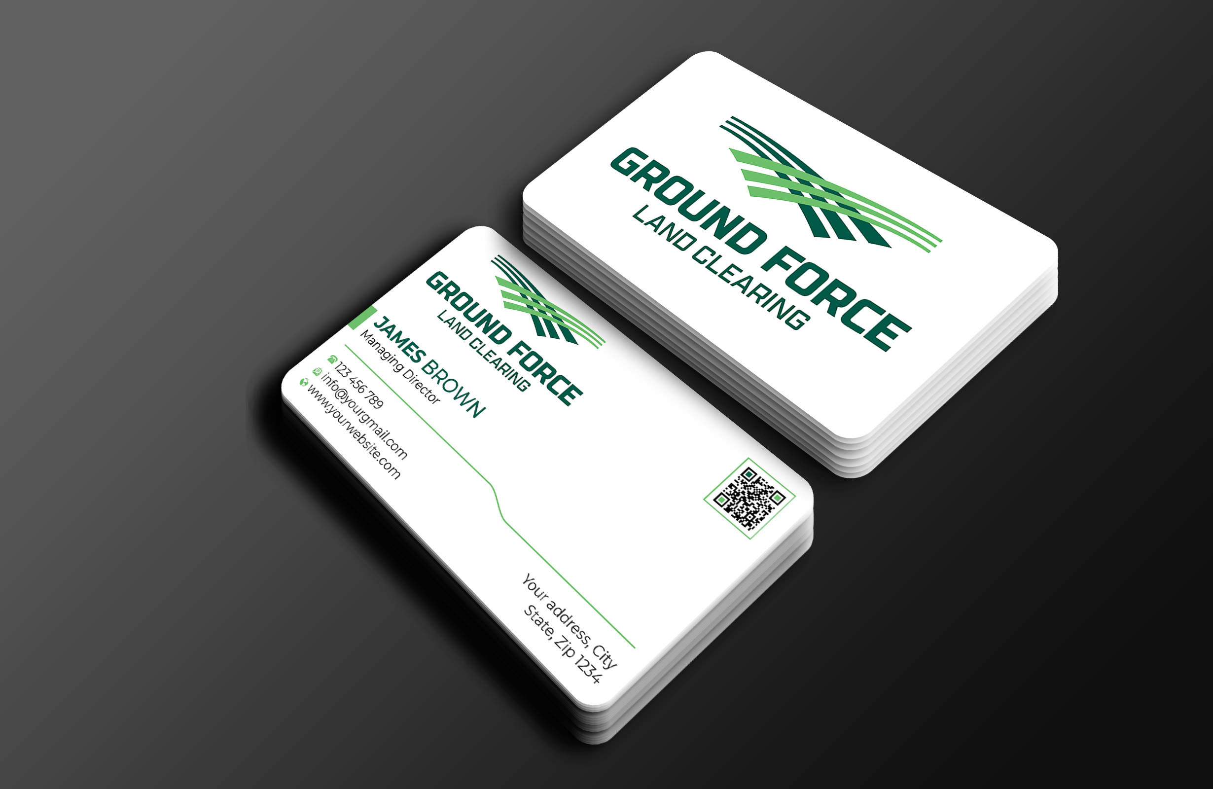 Business Card Design by Expert Bappy for Ground Force Land Clearing | Design #34357584