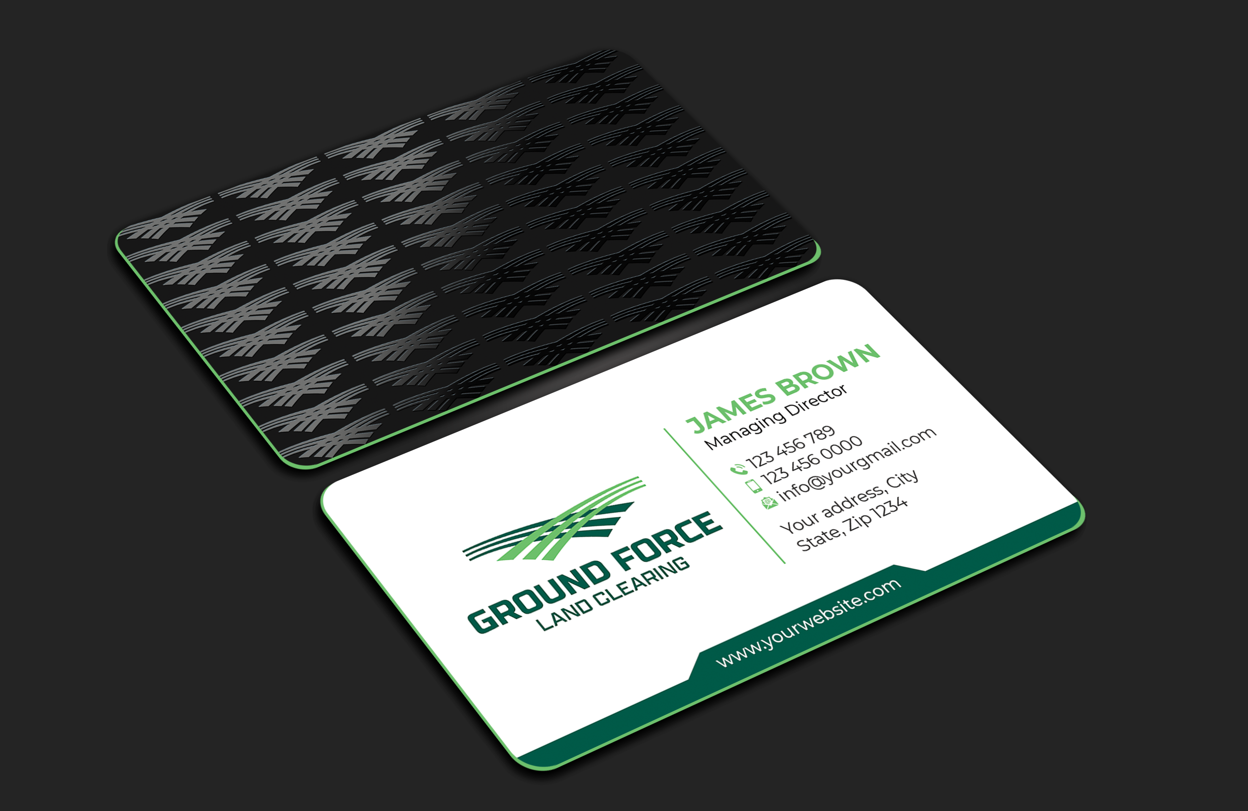 Business Card Design by Expert Bappy for Ground Force Land Clearing | Design #34357614