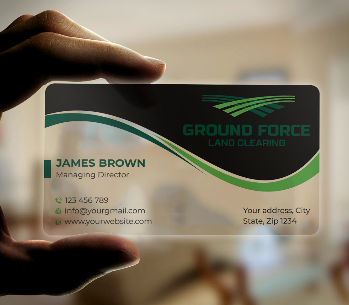 Business Card Design by Expert Bappy for Ground Force Land Clearing | Design #34357673