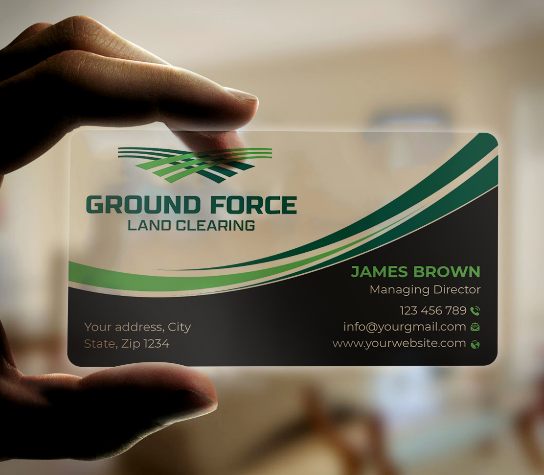 Business Card Design by Expert Bappy for Ground Force Land Clearing | Design #34357692