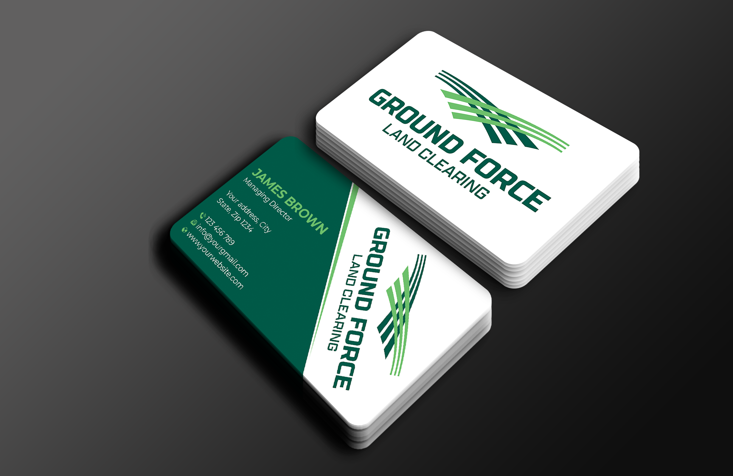 Business Card Design by Expert Bappy for Ground Force Land Clearing | Design #34357823