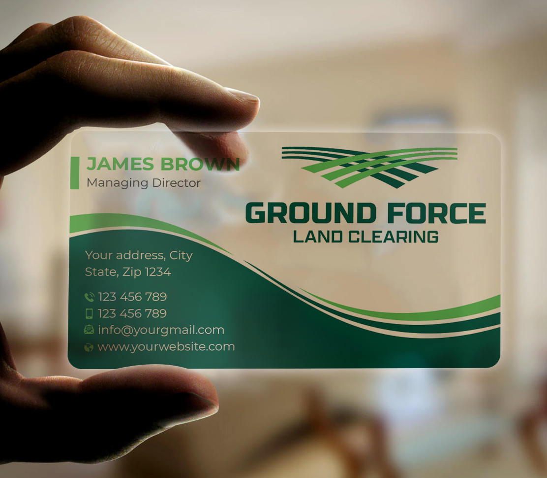 Visitenkarten-Design von Expert Bappy für Ground Force Land Clearing | Design #34358003