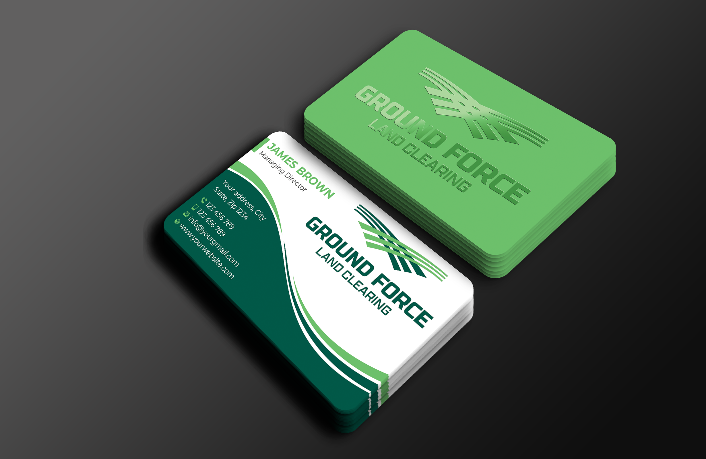 Visitenkarten-Design von Expert Bappy für Ground Force Land Clearing | Design #34358005