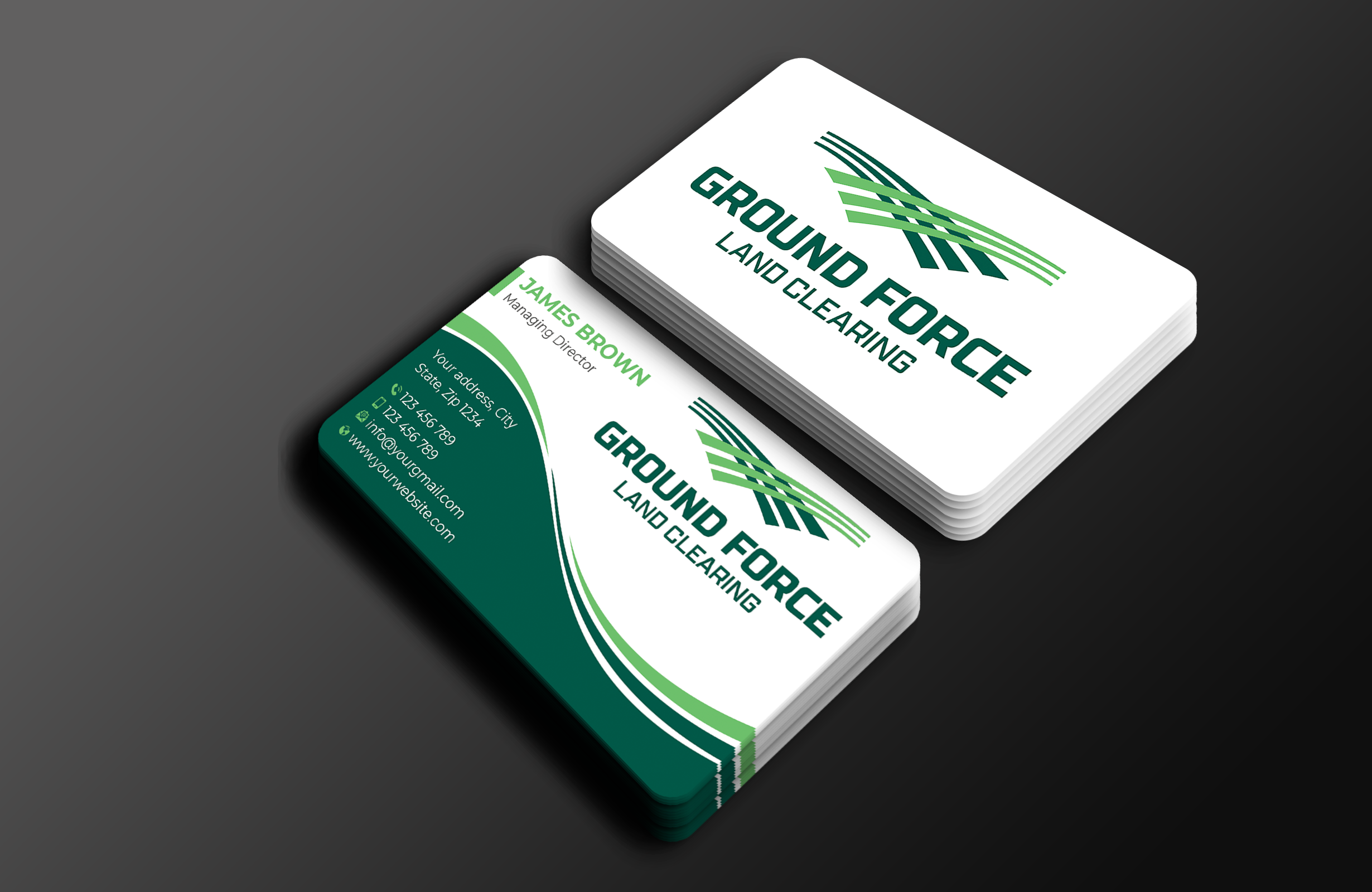 Visitenkarten-Design von Expert Bappy für Ground Force Land Clearing | Design #34358006