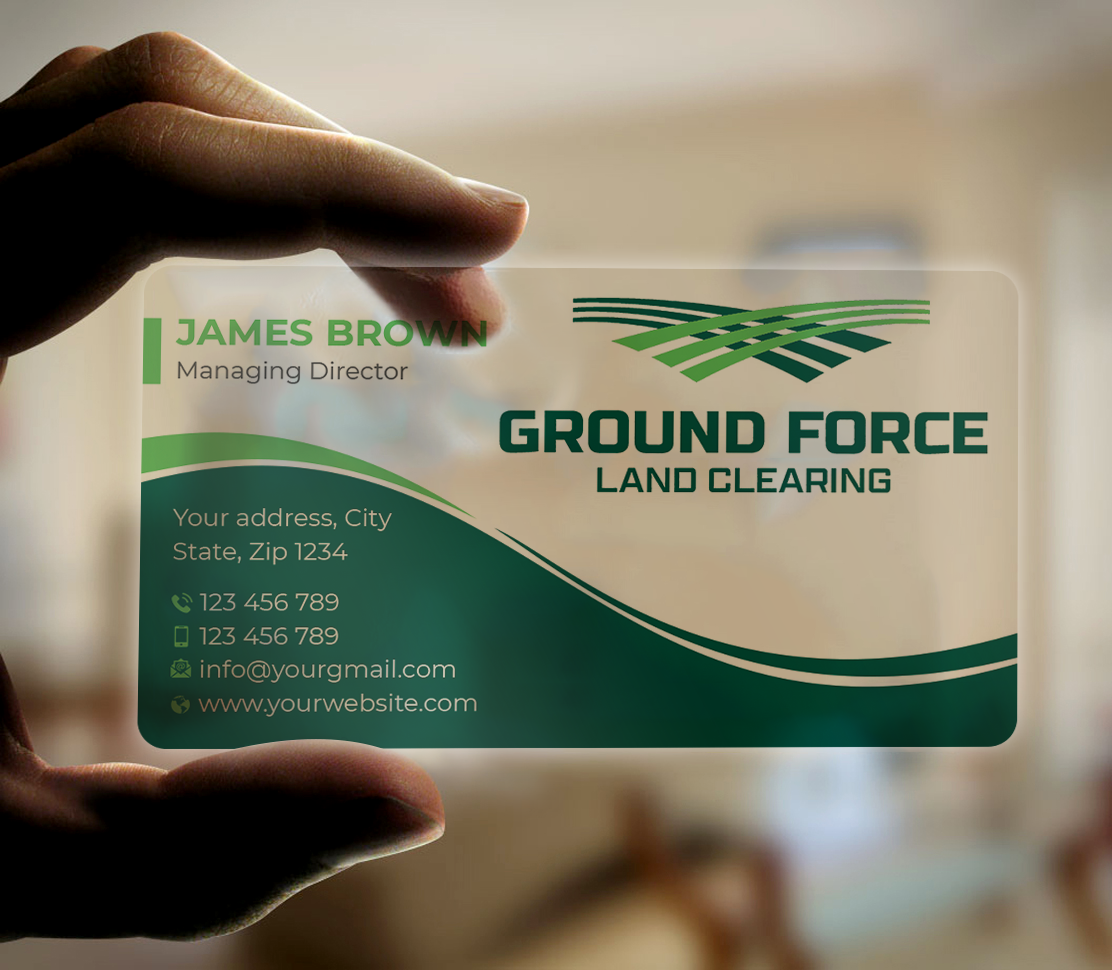 Visitenkarten-Design von Expert Bappy für Ground Force Land Clearing | Design #34358007