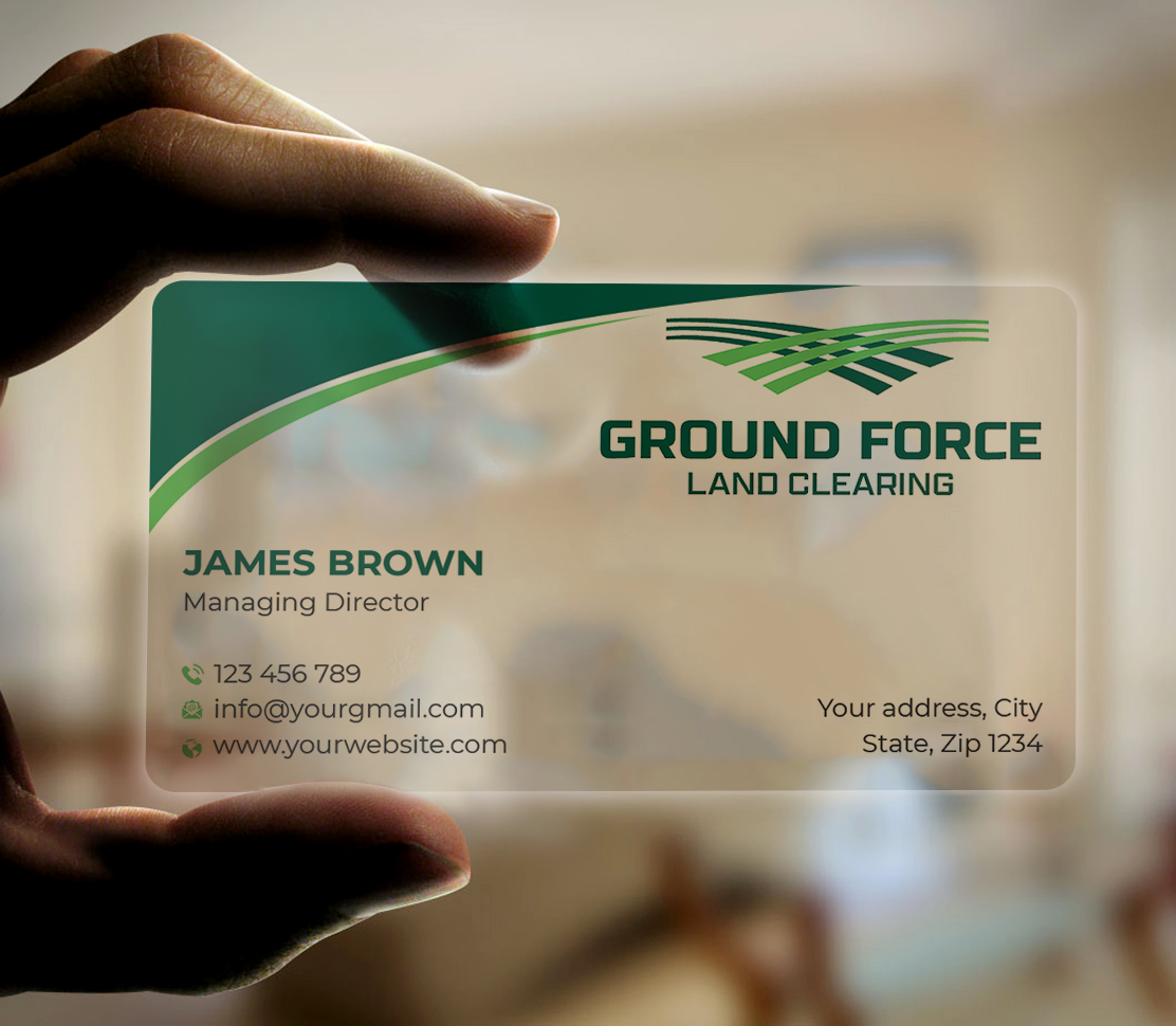 Visitenkarten-Design von Expert Bappy für Ground Force Land Clearing | Design #34358378