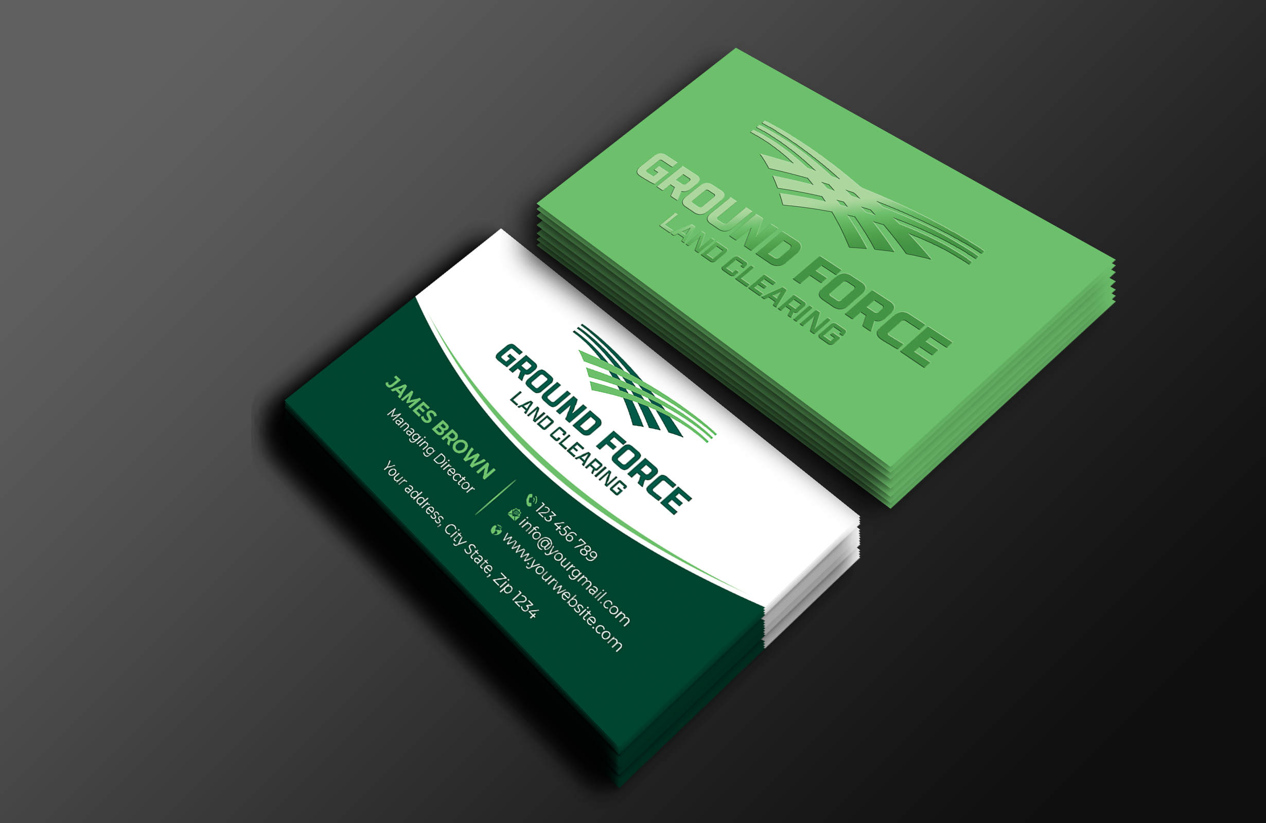 Visitenkarten-Design von Expert Bappy für Ground Force Land Clearing | Design #34358723