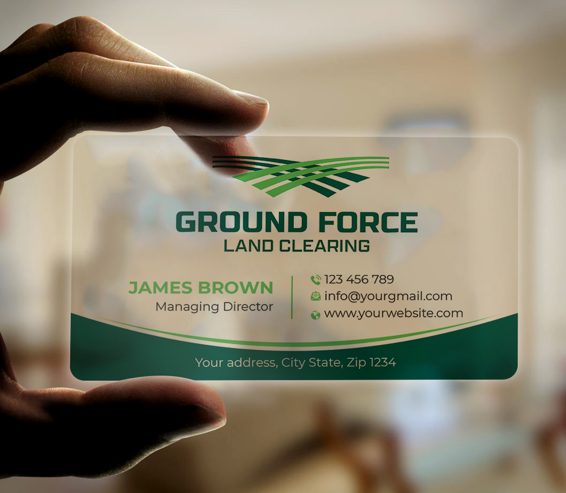 Business Card Design by Expert Bappy for Ground Force Land Clearing | Design #34358815