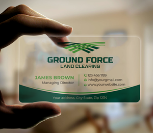 Business Card Design by Expert Bappy for Ground Force Land Clearing | Design: #34358815