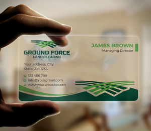 Business Card Design by Expert Bappy for Ground Force Land Clearing | Design: #34358906
