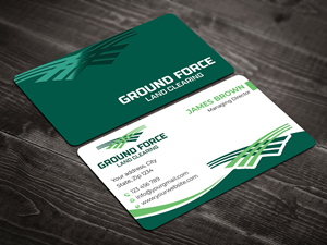 Business Card Design by Expert Bappy for Ground Force Land Clearing | Design: #34358926