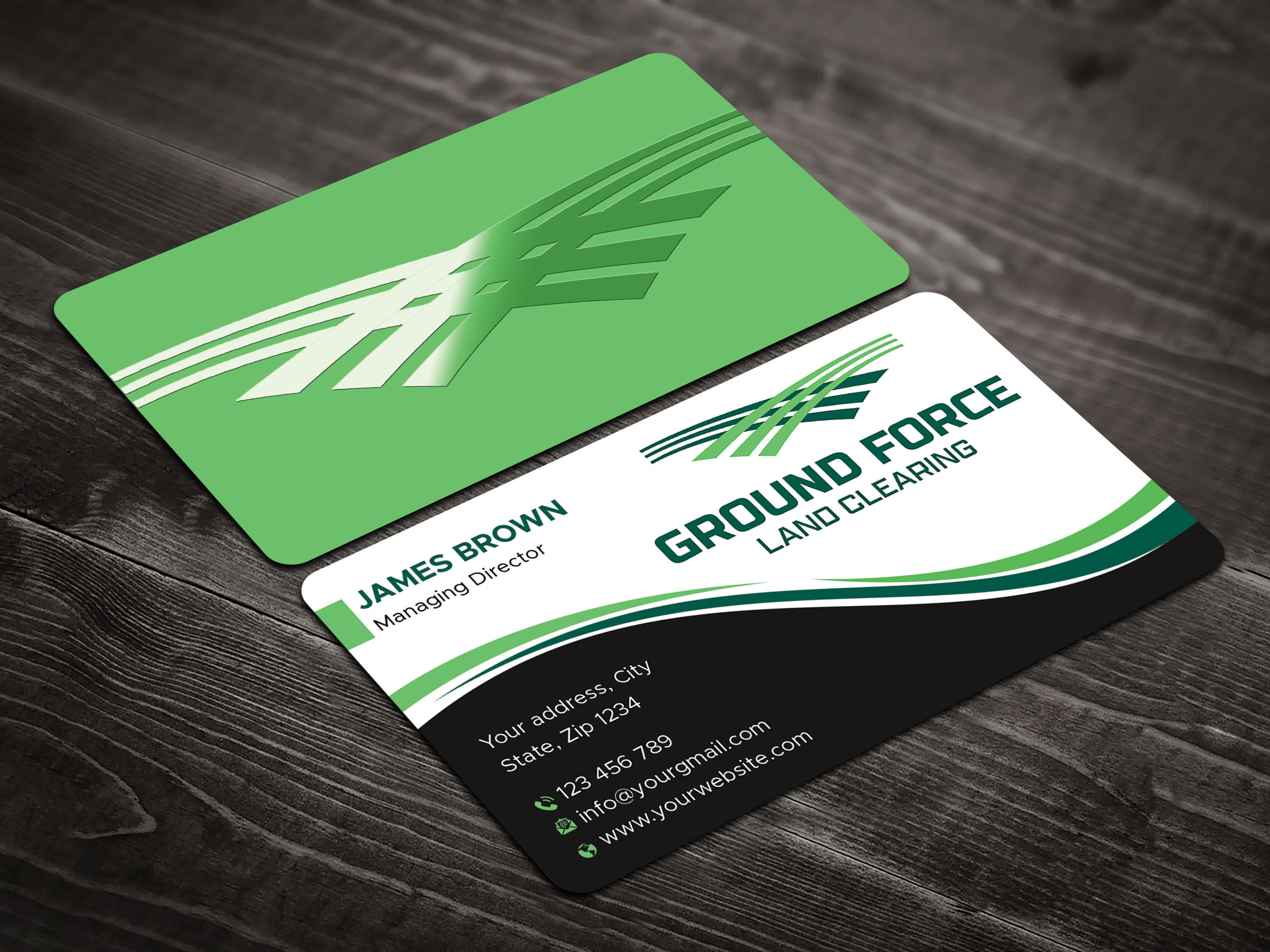 Visitenkarten-Design von Expert Bappy für Ground Force Land Clearing | Design #34359073