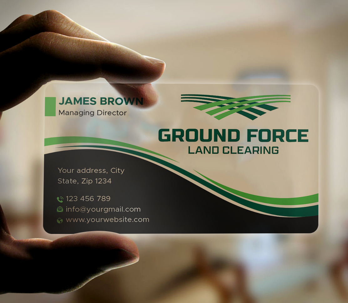 Business Card Design by Expert Bappy for Ground Force Land Clearing | Design #34359074