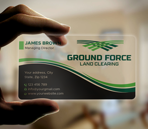 Business Card Design by Expert Bappy for Ground Force Land Clearing | Design: #34359074