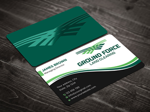 Business Card Design by Expert Bappy for Ground Force Land Clearing | Design: #34359075