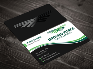 Business Card Design by Expert Bappy for Ground Force Land Clearing | Design: #34359077