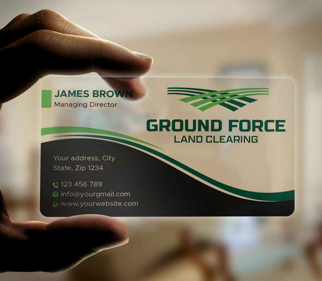 Business Card Design by Expert Bappy for Ground Force Land Clearing | Design #34359099