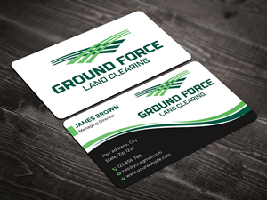 Business Card Design by Expert Bappy for Ground Force Land Clearing | Design: #34359100