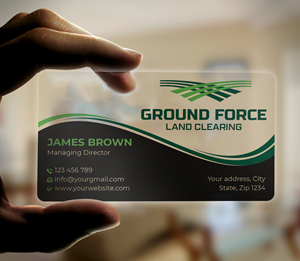 Business Card Design by Expert Bappy for Ground Force Land Clearing | Design: #34359194