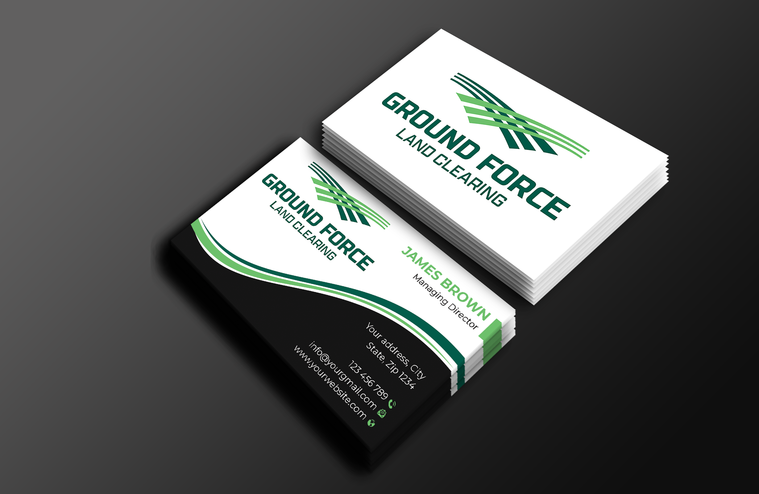 Visitenkarten-Design von Expert Bappy für Ground Force Land Clearing | Design #34359331