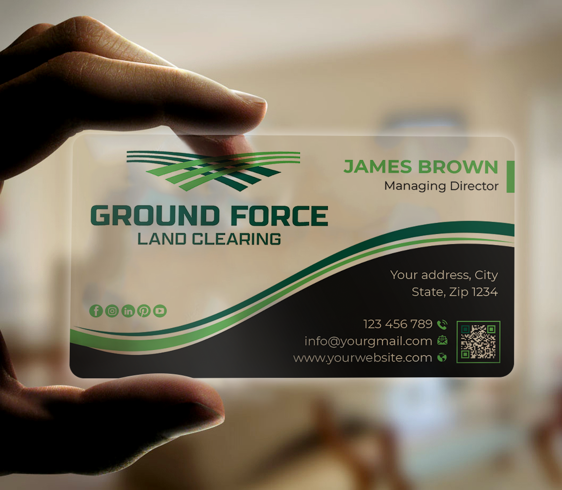 Business Card Design by Expert Bappy for Ground Force Land Clearing | Design #34359463