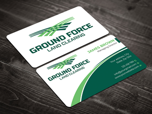 Business Card Design by Expert Bappy for Ground Force Land Clearing | Design: #34359679