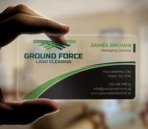Business Card Design by Expert Bappy for Ground Force Land Clearing | Design: #34359707