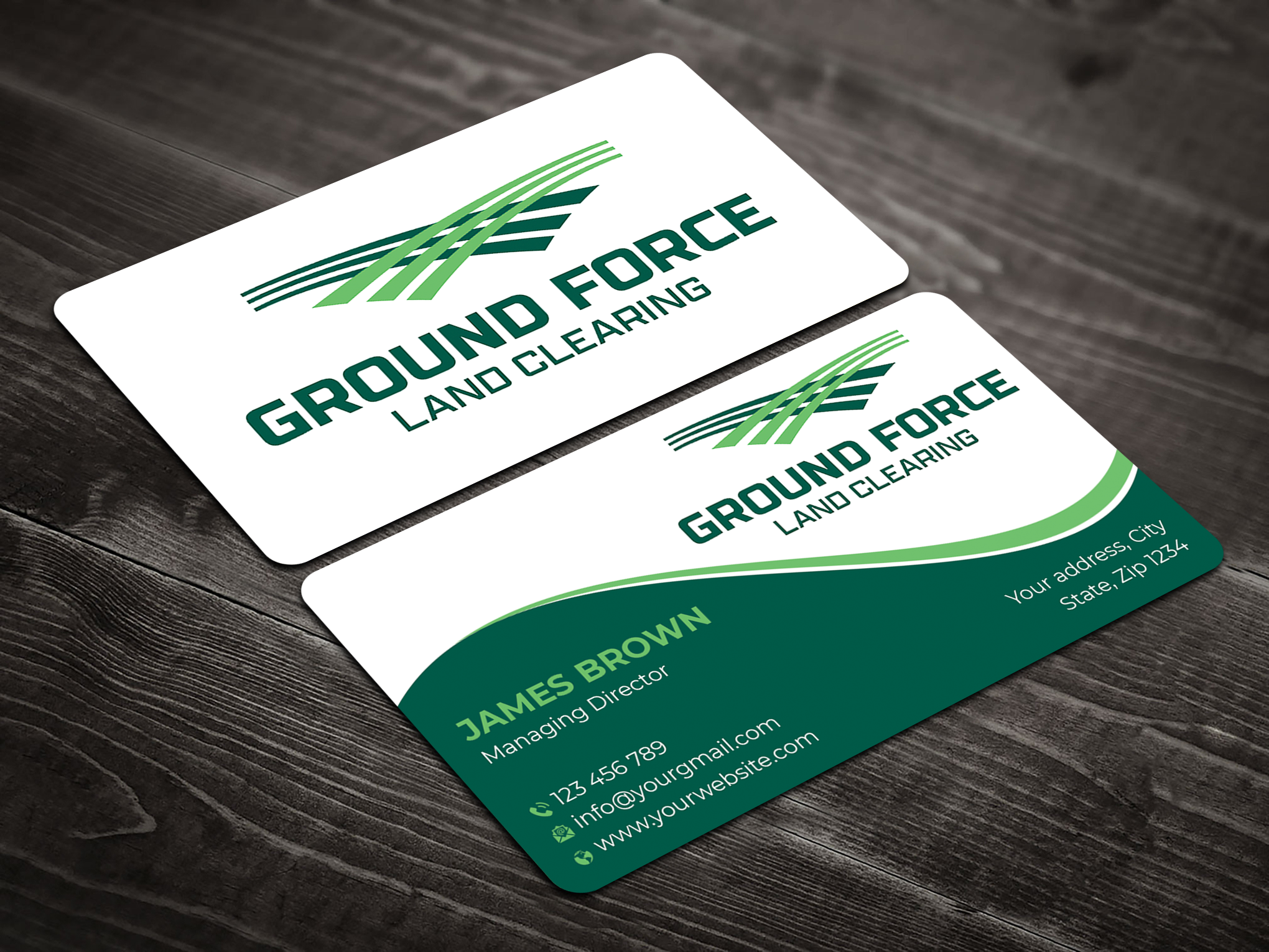 Business Card Design by Expert Bappy for Ground Force Land Clearing | Design #34359791