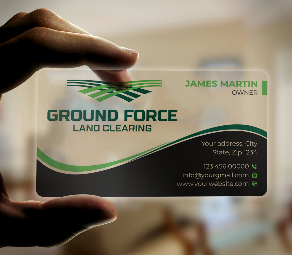 Business Card Design by Expert Bappy for Ground Force Land Clearing | Design #34359824