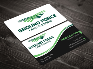 Business Card Design by Expert Bappy for Ground Force Land Clearing | Design: #34359892