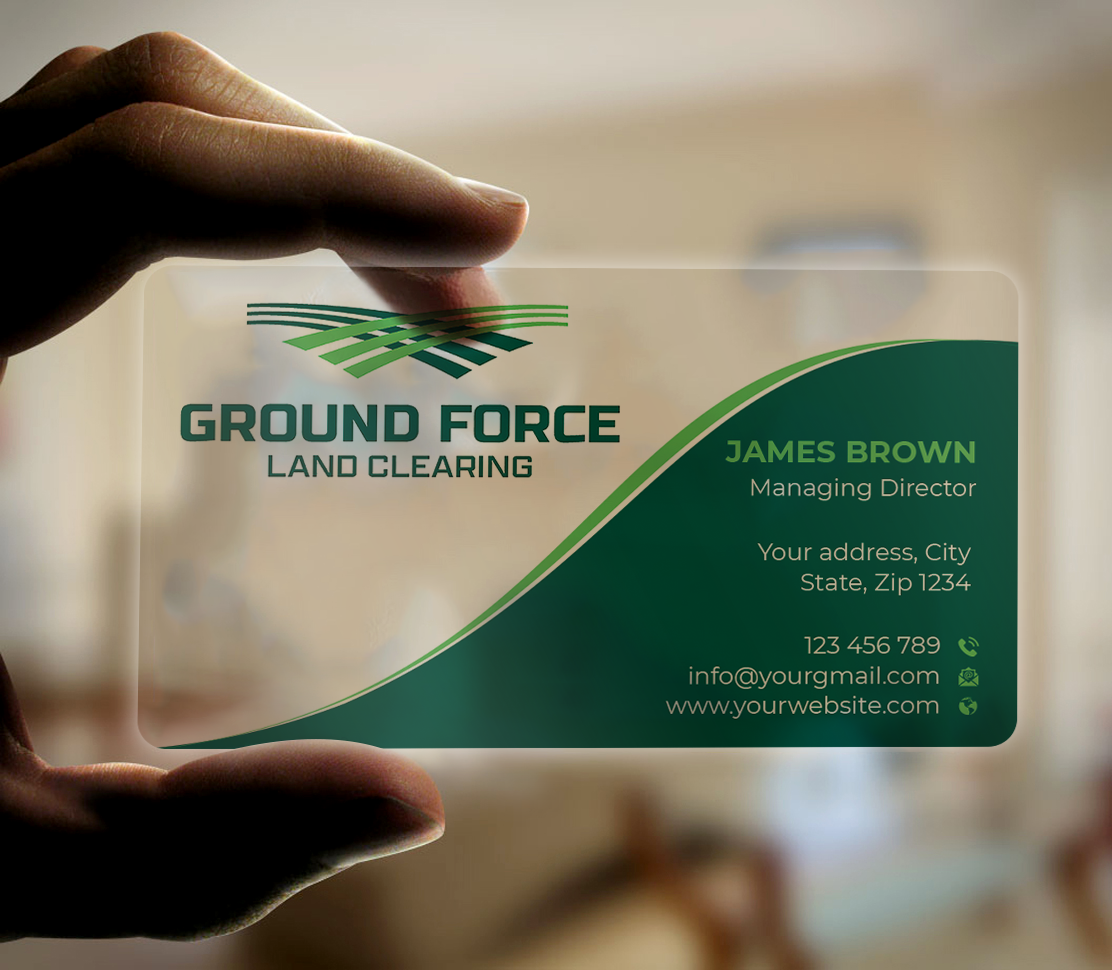 Business Card Design by Expert Bappy for Ground Force Land Clearing | Design #34359983
