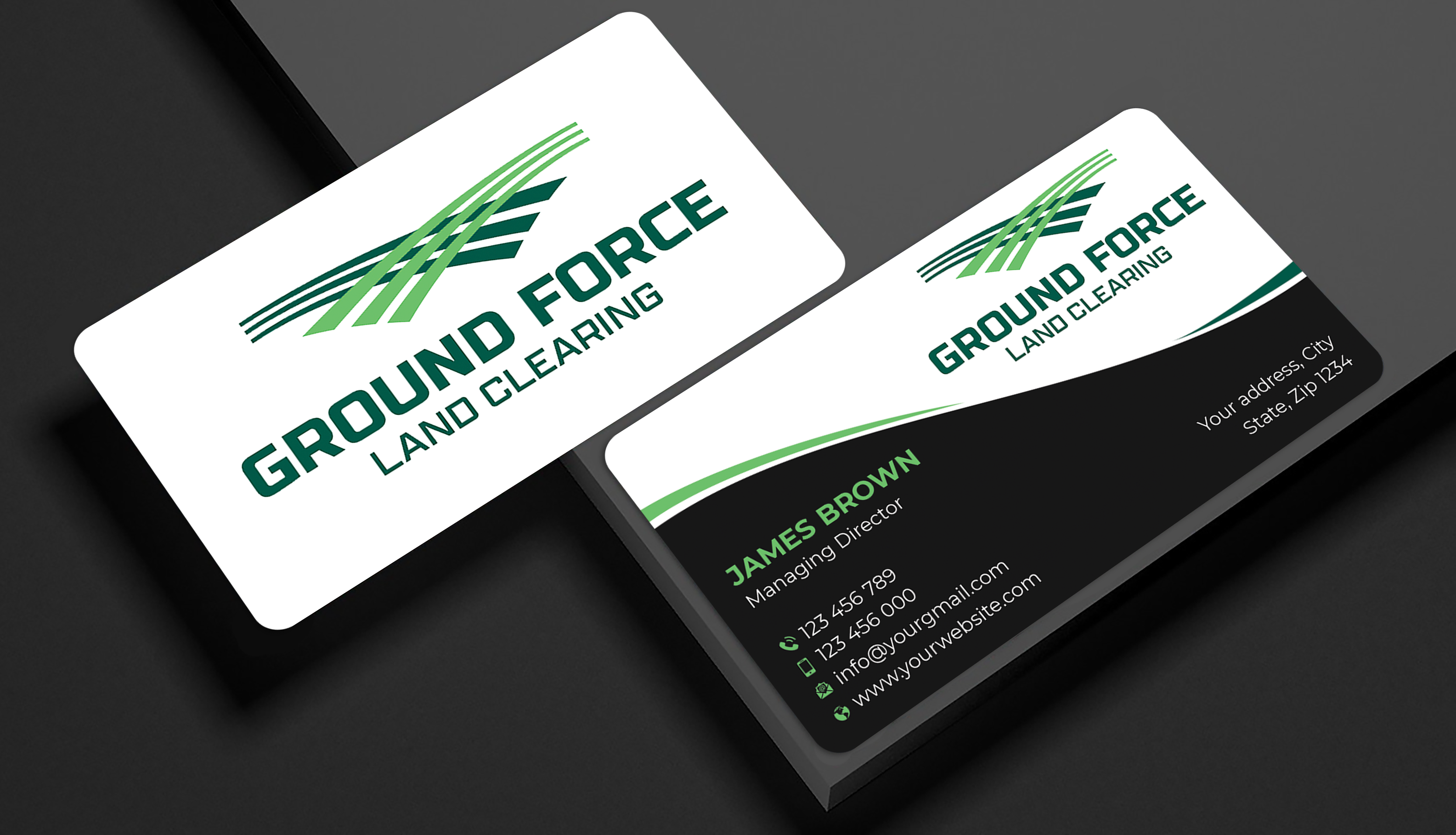 Visitenkarten-Design von Expert Bappy für Ground Force Land Clearing | Design #34360934