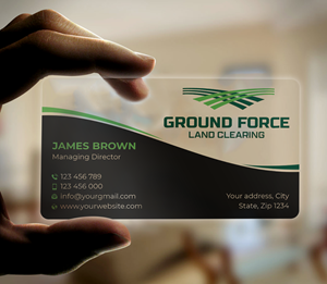 Business Card Design by Expert Bappy for Ground Force Land Clearing | Design: #34360935