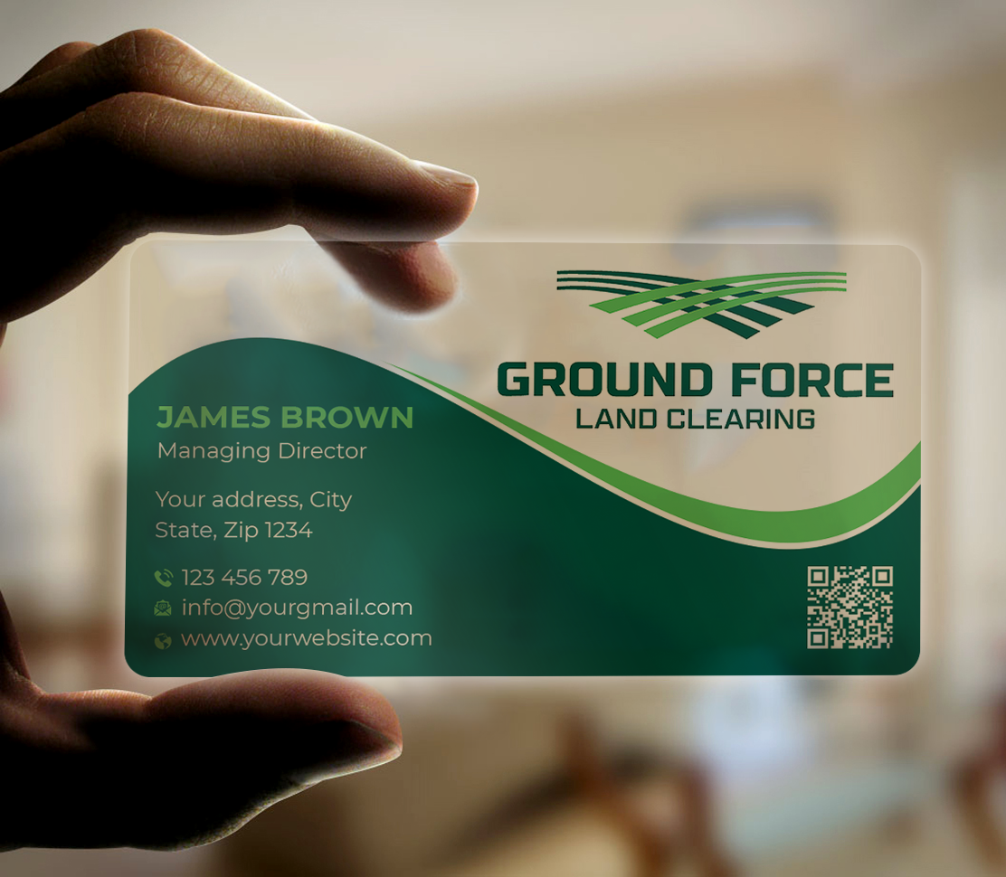 Business Card Design by Expert Bappy for Ground Force Land Clearing | Design #34361061