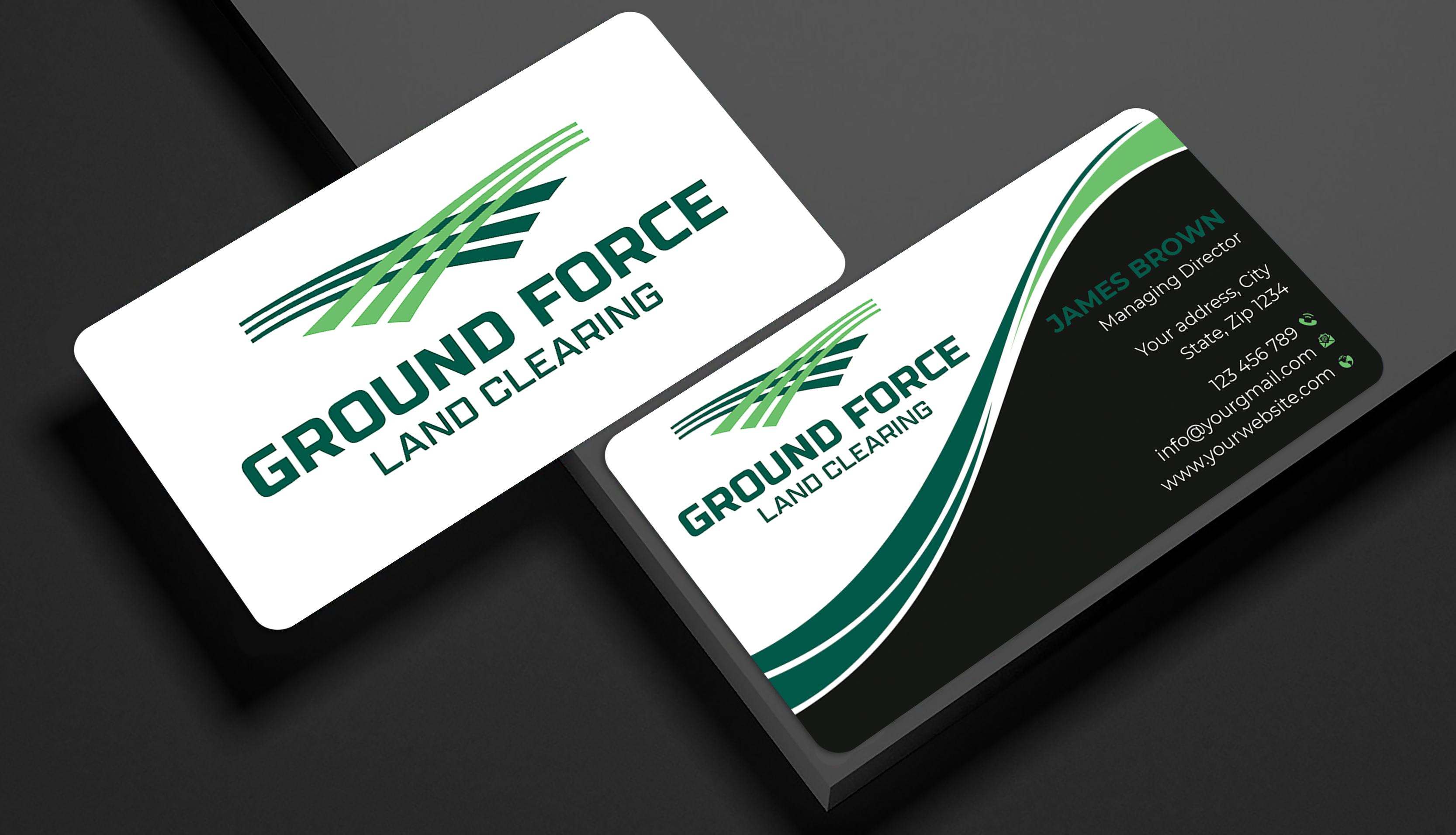 Visitenkarten-Design von Expert Bappy für Ground Force Land Clearing | Design #34361103