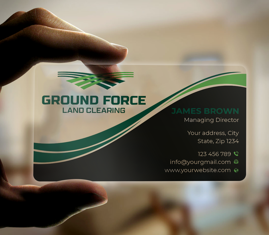 Business Card Design by Expert Bappy for Ground Force Land Clearing | Design #34361104