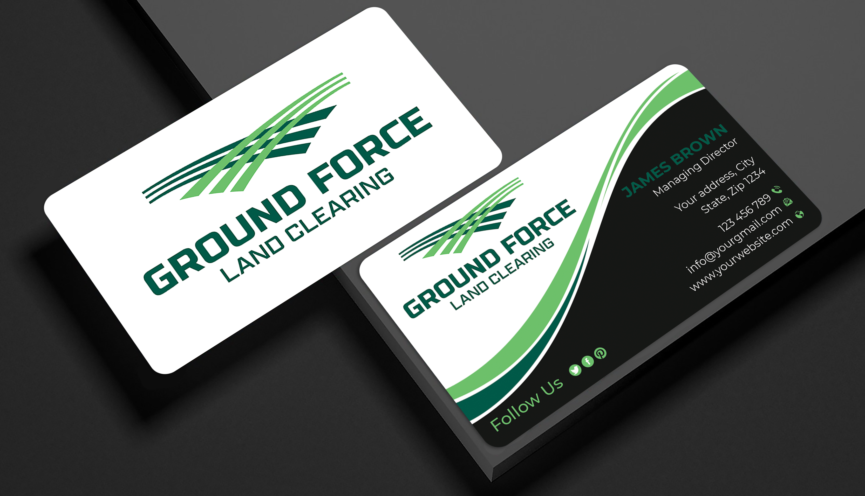 Visitenkarten-Design von Expert Bappy für Ground Force Land Clearing | Design #34361143