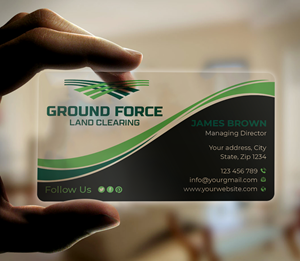 Business Card Design by Expert Bappy for Ground Force Land Clearing | Design: #34361144