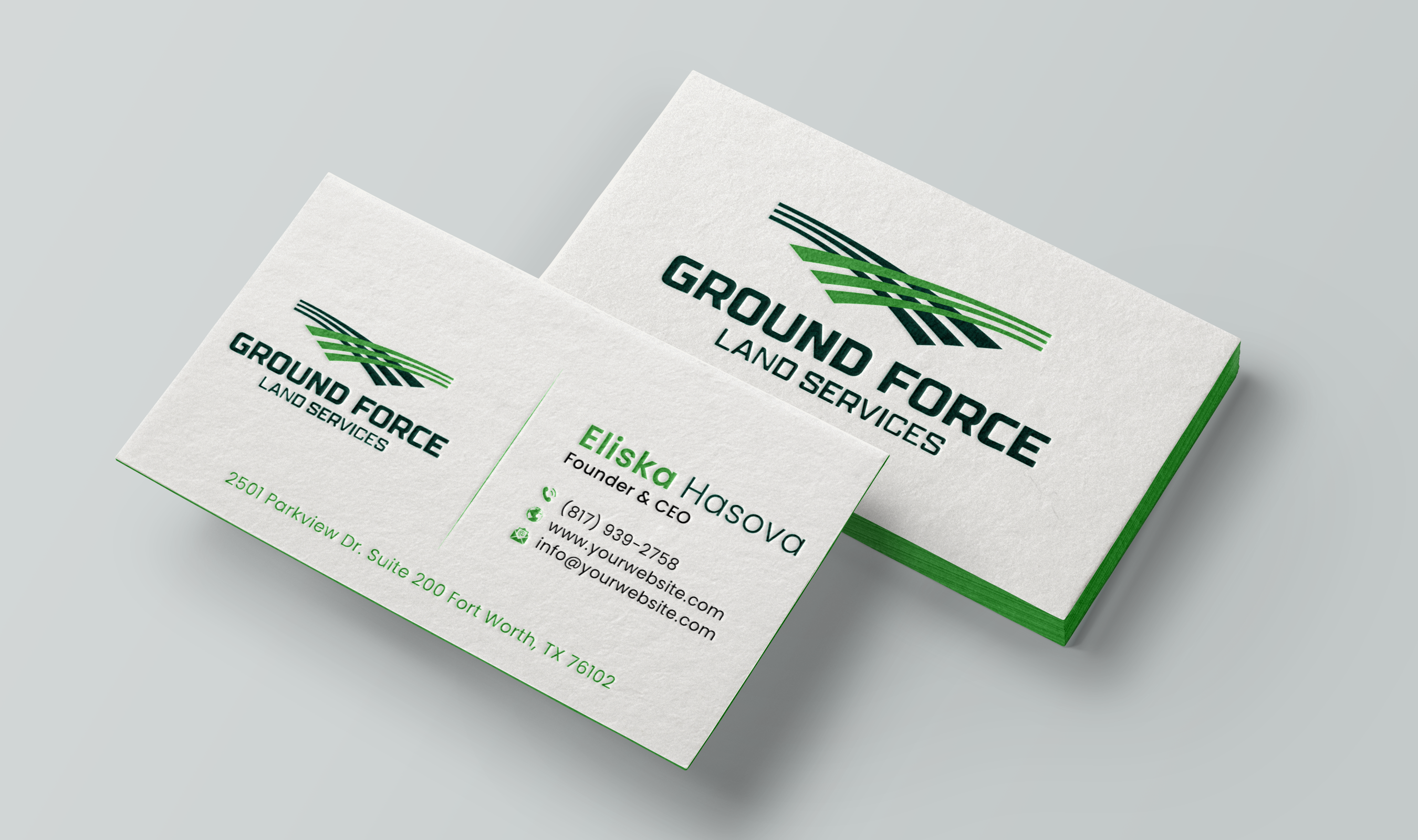 Business Card Design by DesignerShahadat for Ground Force Land Clearing | Design #34354398