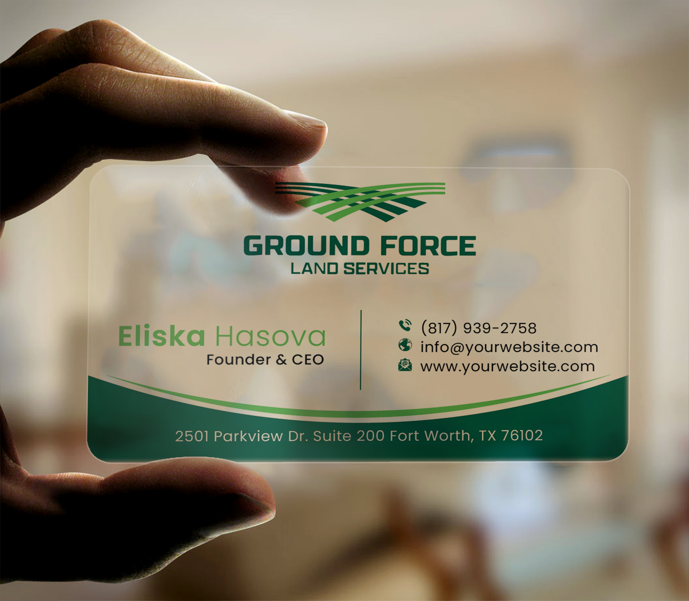 Diseño de Tarjeta de Presentación por DesignerShahadat para Ground Force Land Clearing | Diseño #34354623