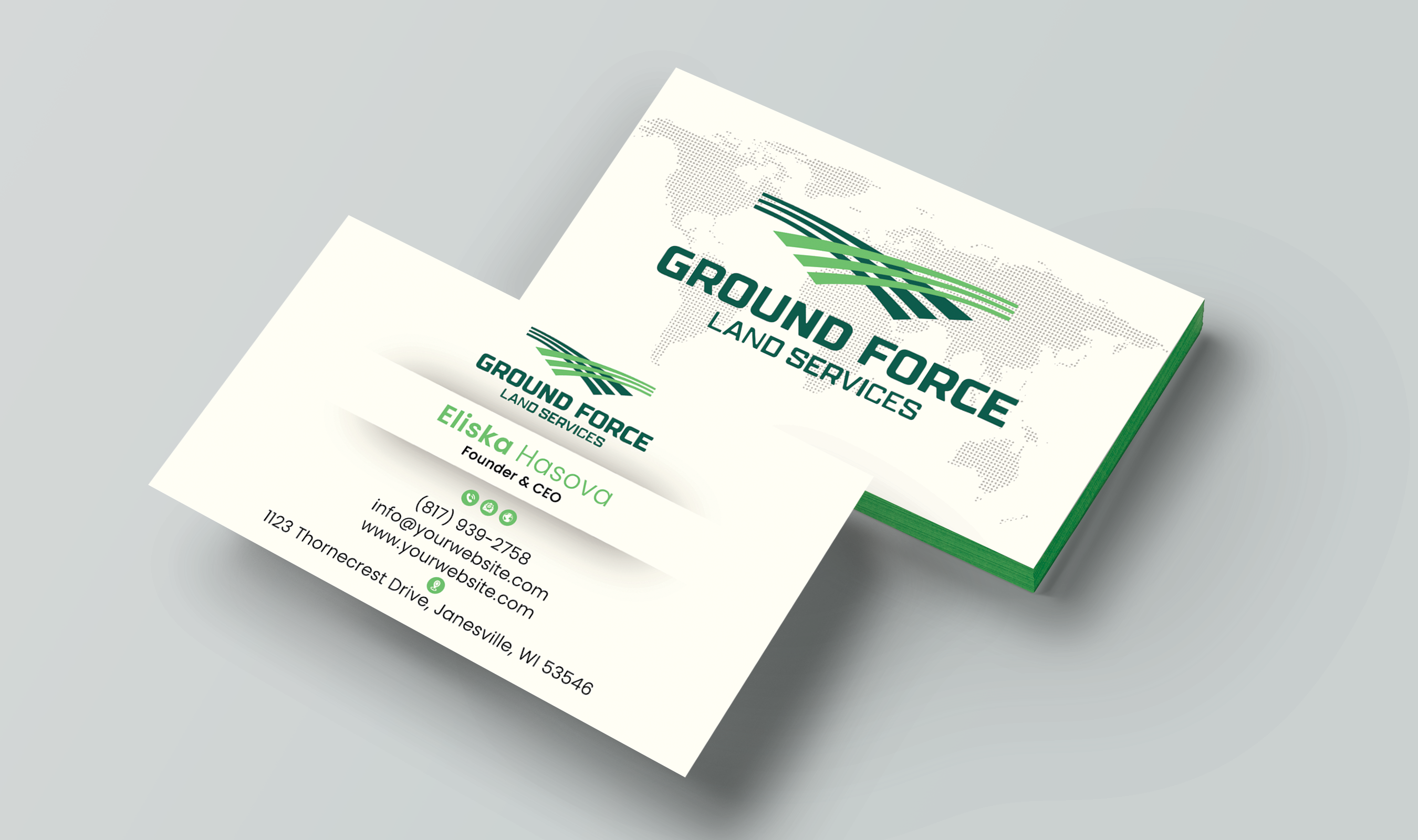 Business Card Design by DesignerShahadat for Ground Force Land Clearing | Design #34354732