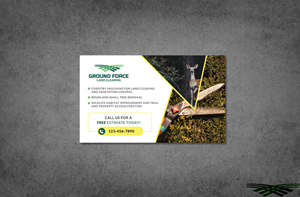 Business Card Design by  Artman for Ground Force Land Clearing | Design: #34354747