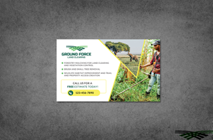 Business Card Design by  Artman for Ground Force Land Clearing | Design: #34354825