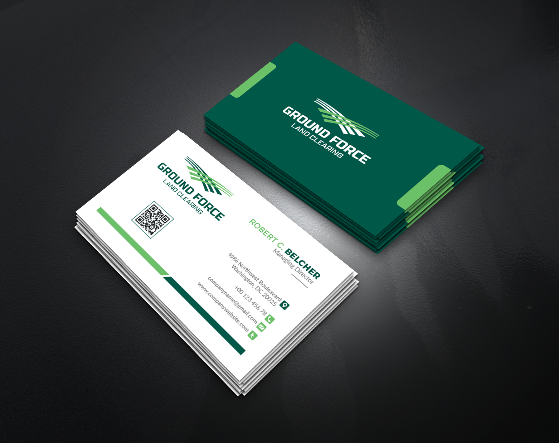 Business Card Design by artbitin for Ground Force Land Clearing | Design #34356782