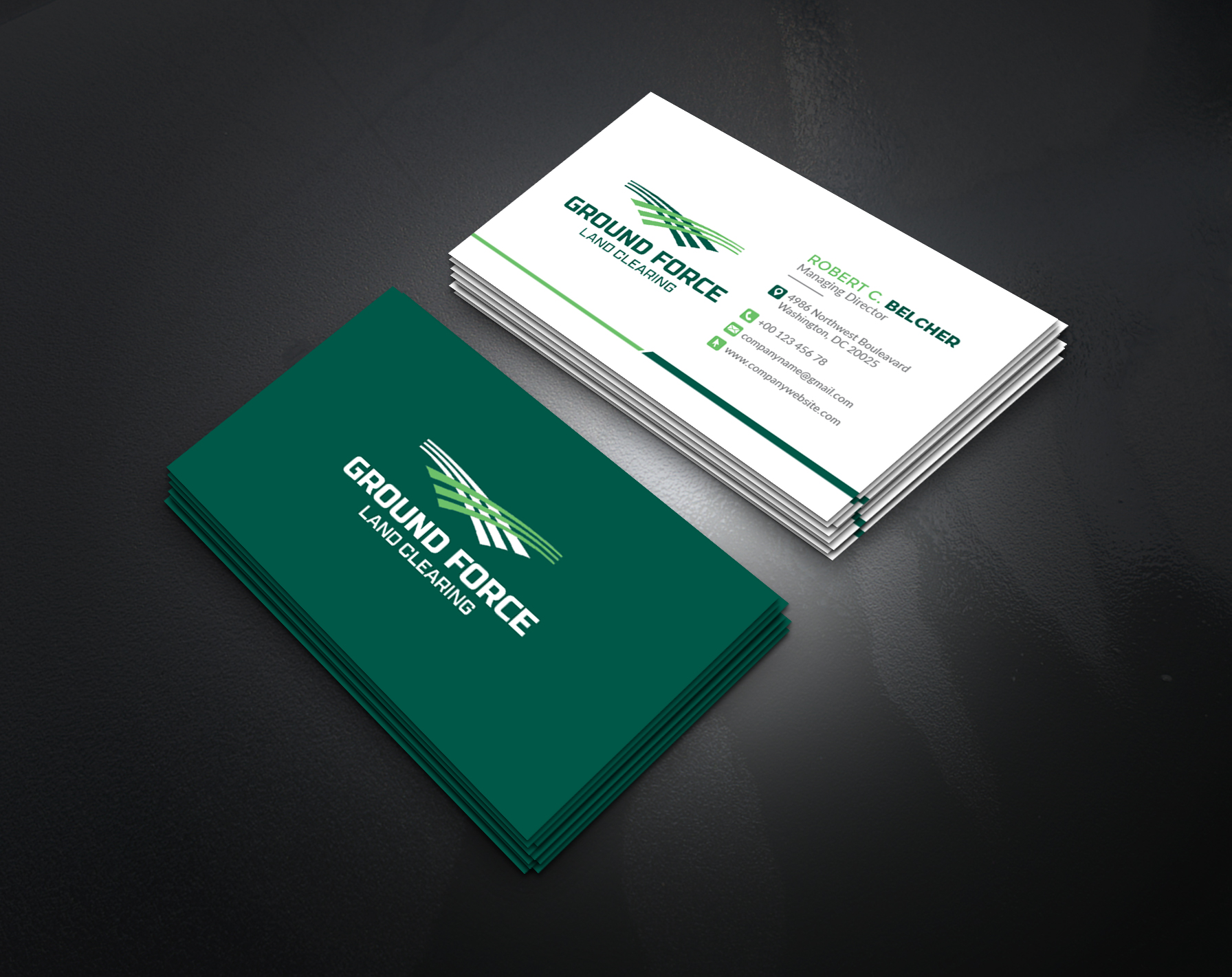 Business Card Design by artbitin for Ground Force Land Clearing | Design #34356783