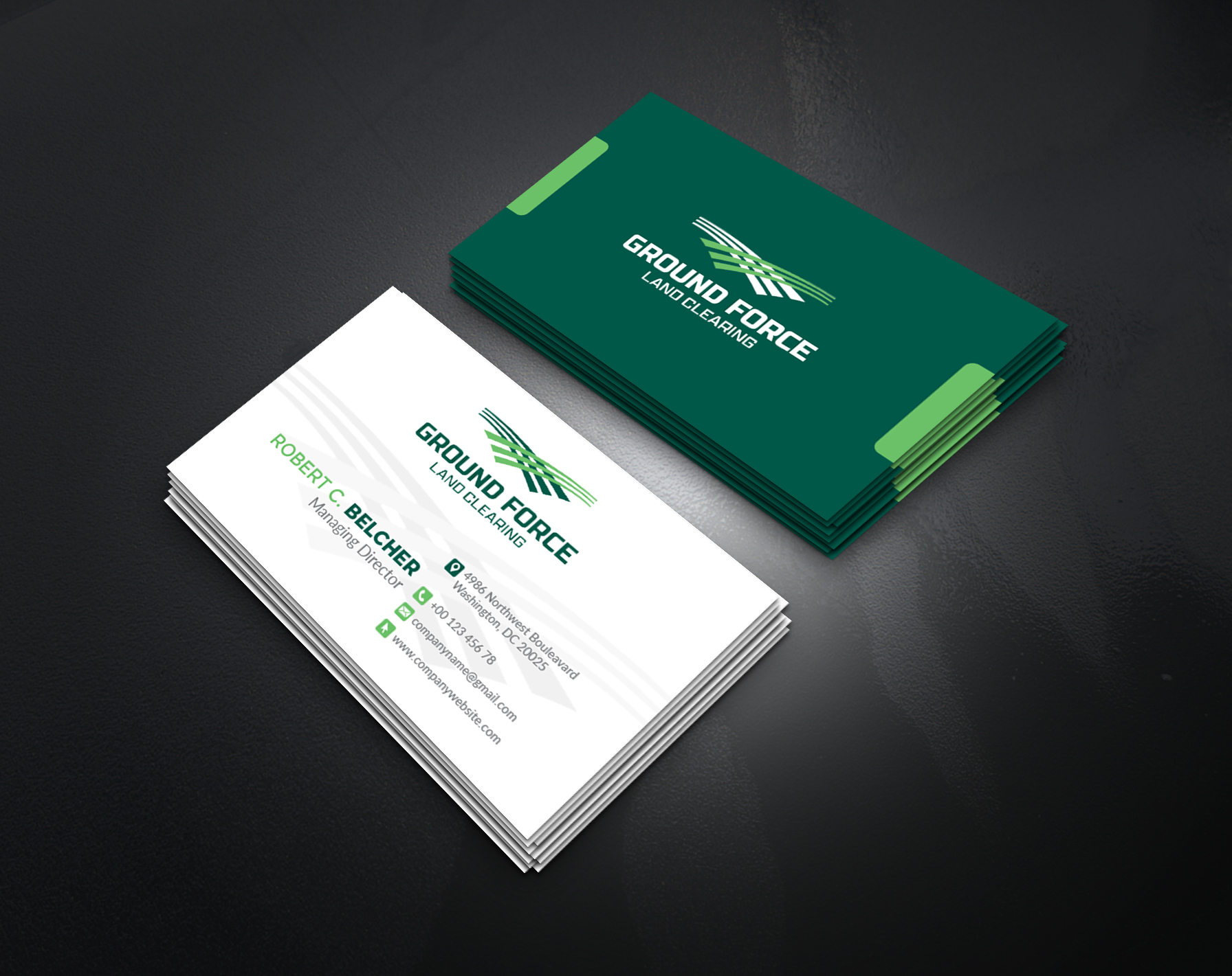 Business Card Design by artbitin for Ground Force Land Clearing | Design #34356789