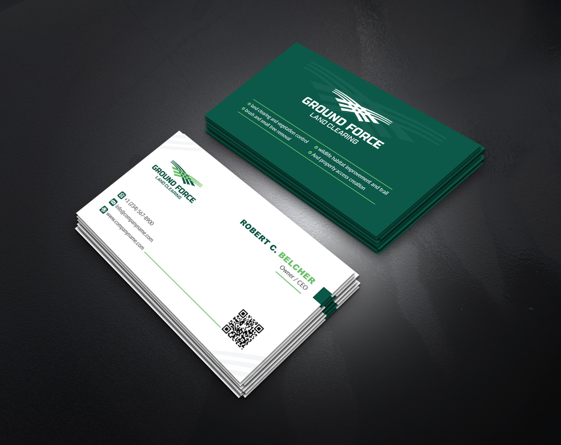 Business Card Design by artbitin for Ground Force Land Clearing | Design #34363869